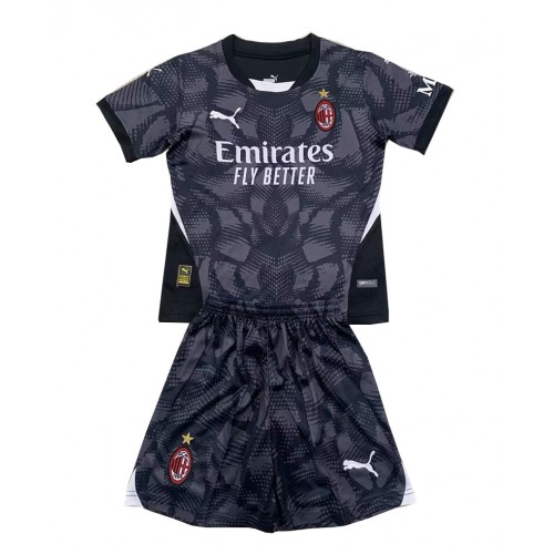 Dětský fotbalový dres AC Milan Brankářské 2024-25 Domácí Krátký Rukáv (+ trenýrky)